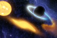 Buco nero massiccio inghiotte una stella 