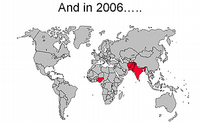 Distribuzione della Poliomelite nel 2006