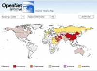 Internet filtering map