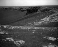 Cratere Vittoria su Marte fotografato da Opportunity