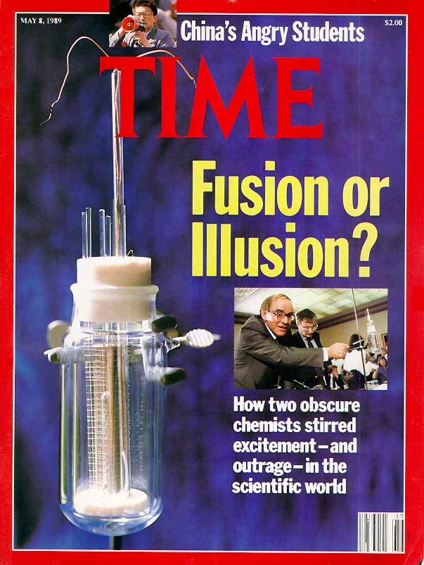 Copertina del Time. Fusione fredda 1989